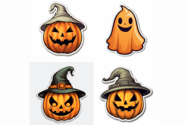 Ai Prompt Midjourney for Halloween Sticker, instant download