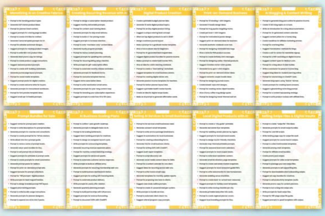 Passive Income with AI: 1000+ Prompts, instant download