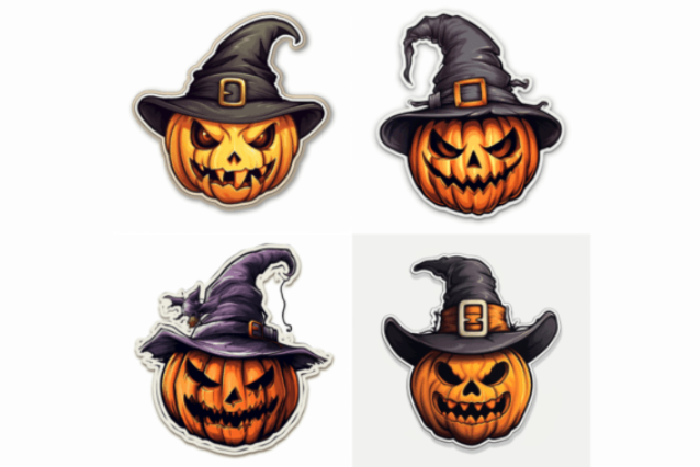 Ai Prompt Midjourney for Halloween Sticker, instant download