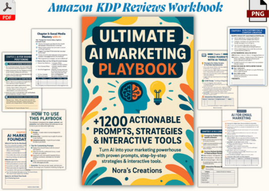 AI Marketing Workbook, instant download