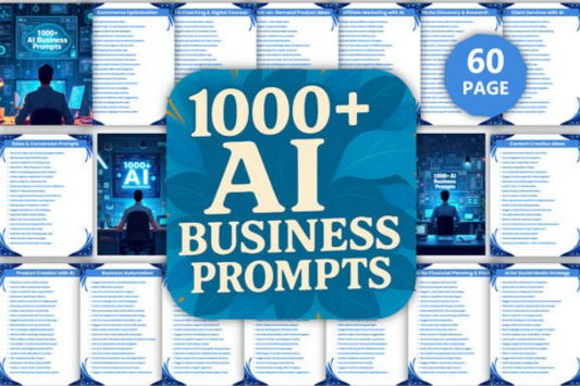 1000+ AI Business Prompts Book Canva Kdp, instant download