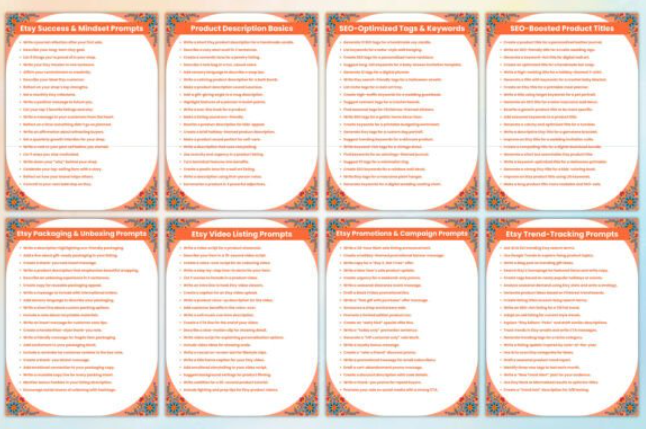 Etsy AI Prompt Pack Canva Kdp, instant download